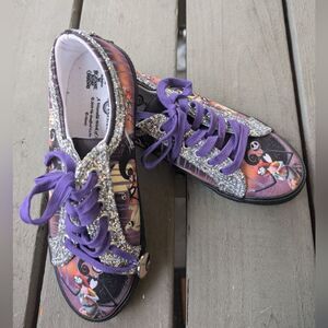 Bradford Exchange The Nightmare Before Christmas Ever-Sparkle Canvas Shoes 8